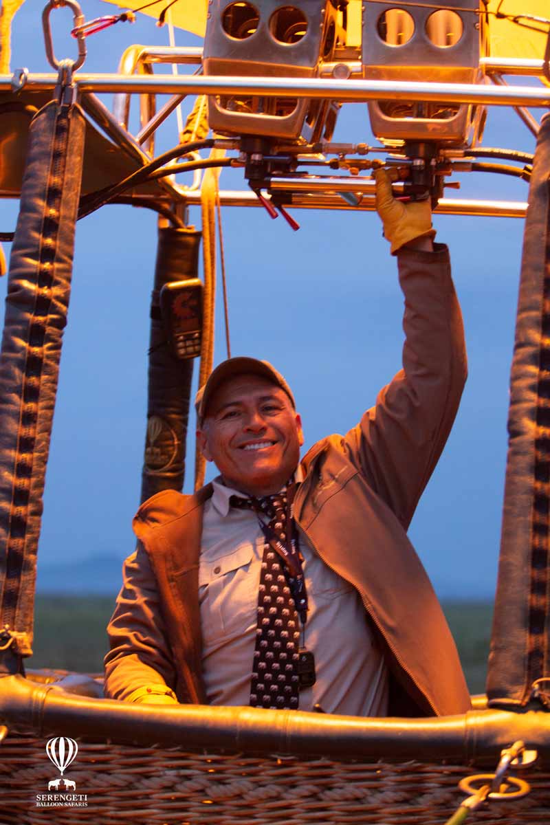 A balloon captain smiling at the camera